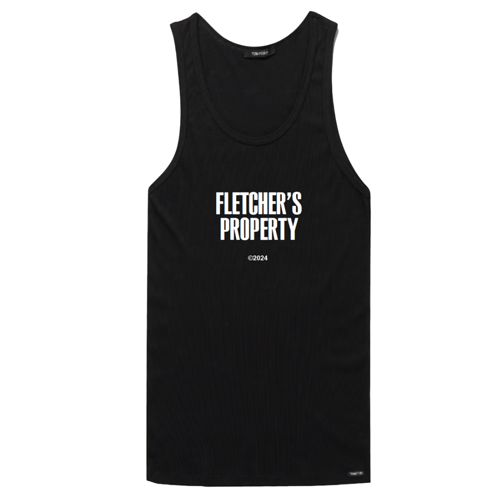 BLACK FLETCHER’S PROPERTY RIBBED TANK