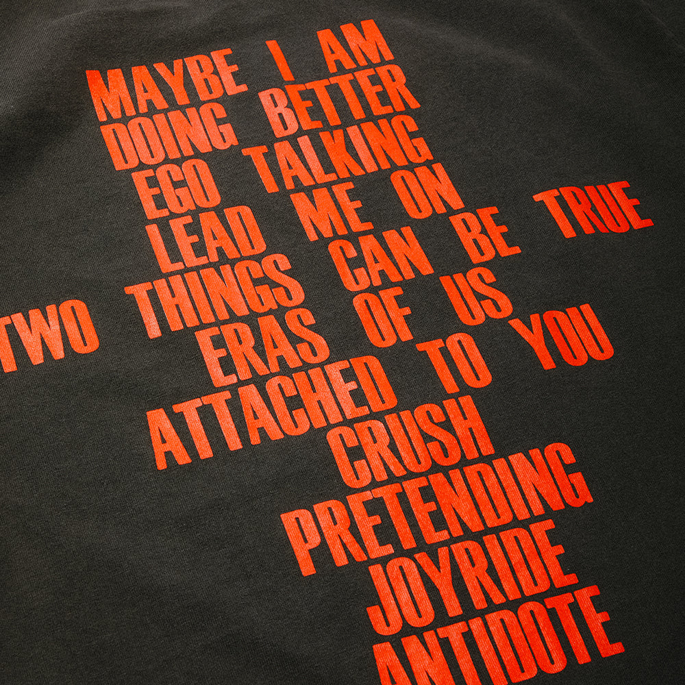 In Search Of The Antidote Tracklist Tee back detail